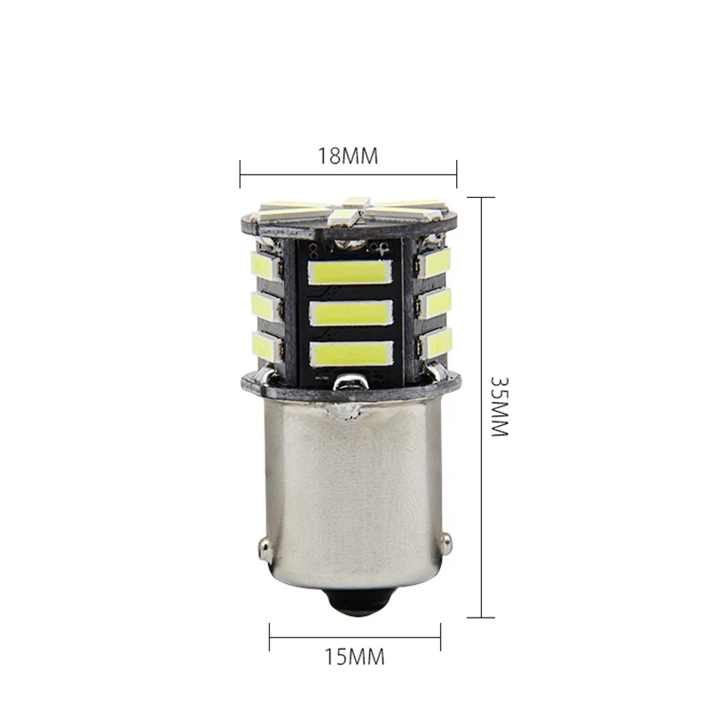 1156 BA15S P21W S25 1459 21 LED 7020 SMD Canbus Car Styling Front Turn Signal Lamp Backup Lights White Amber (6)