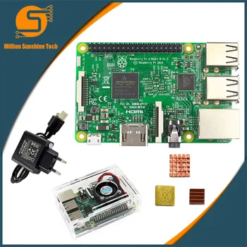 Raspberry Pi 3 Model B Starter Kit-pi 3 Board / pi 3 Case / EU Power Plug/with Heatsinks pi3 b/pi 3b with Wifi Bluetooth
Raspberry Pi 3 Model B Starter Kit-pi 3 Board / pi 3 Case / EU Power Plug/with Heatsinks pi3 b/pi 3b with Wifi Bluetooth