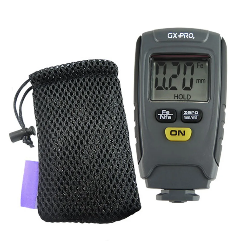 1.25mm Automotive Coating Thickness Meter Portable Car Paint Thickness Tester Digital Thickness Guage with Pouch Fe/NFe Mode
1.25mm Automotive Coating Thickness Meter Portable Car Paint Thickness Tester Digital Thickness Guage with Pouch Fe/NFe Mode