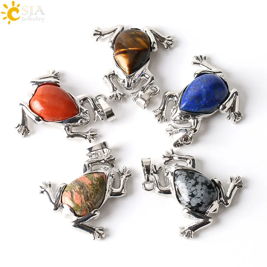 CSJA Natural Stone Pendant Necklace Statements Lucky Frog Dangle Animal Choker Charm Trendy Men Reiki Jewellery Finding E240
CSJA Natural Stone Pendant Necklace Statements Lucky Frog Dangle Animal Choker Charm Trendy Men Reiki Jewellery Finding E240
