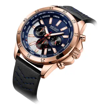 MEGIR Top Brand Men's Chronograph Quartz Sports Watches Leather Band Army Waterproof Luminous Wristwatch Man Relogios Masculino
MEGIR Top Brand Men's Chronograph Quartz Sports Watches Leather Band Army Waterproof Luminous Wristwatch Man Relogios Masculino