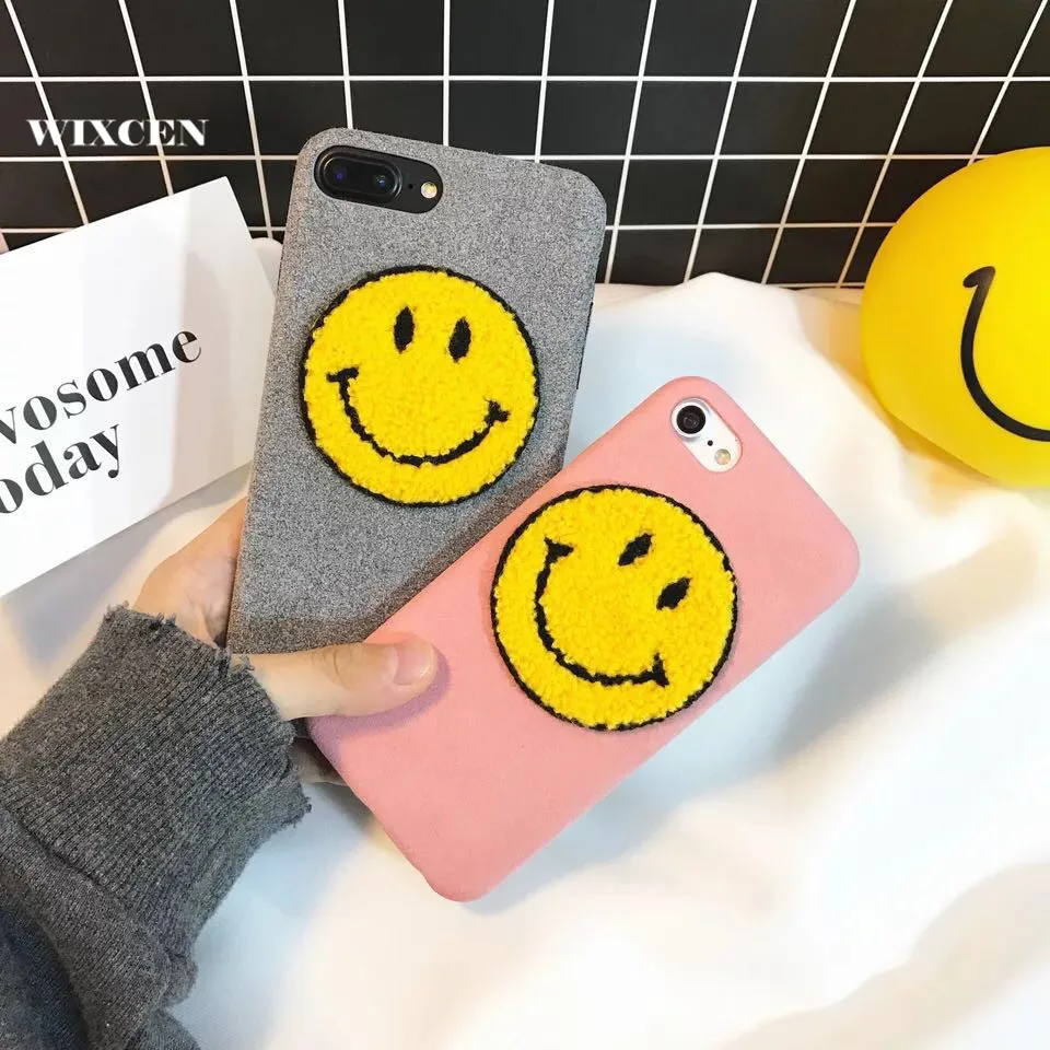 Wixcen Korea Pink Smile face Plush Phone Case for Iphone 7 7plus 8 6 6s Xs XR Warm Fabric Soft Tpu Silicone case Back Cover
Wixcen Korea Pink Smile face Plush Phone Case for Iphone 7 7plus 8 6 6s Xs XR Warm Fabric Soft Tpu Silicone case Back Cover