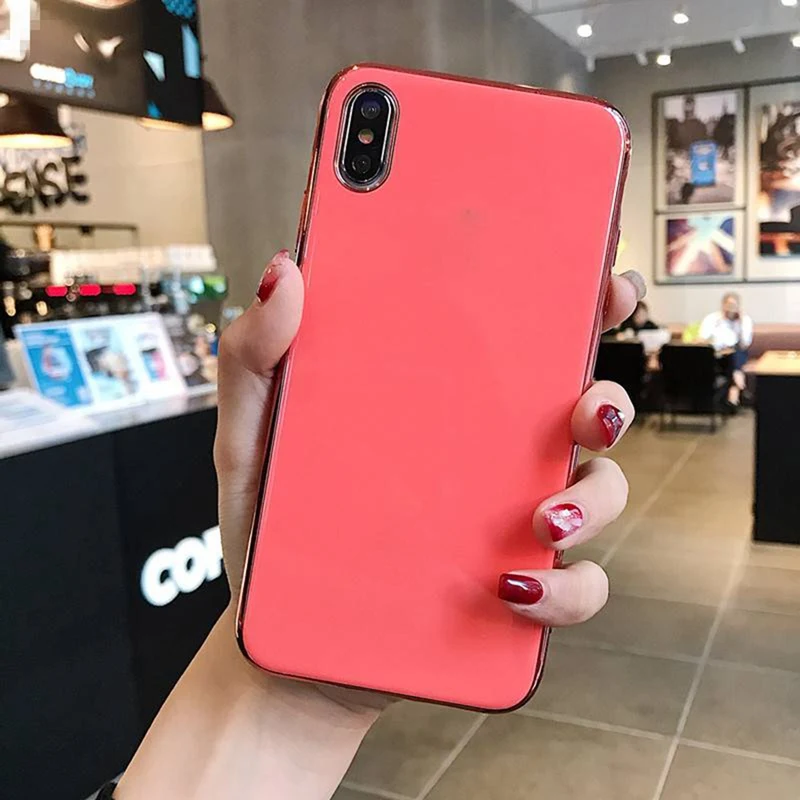 Electroplated soft shell all-inclusive anti-fall solid color phone case for iphone XS Max XS XR X 6 6S 7 8Plus Cover
Electroplated soft shell all-inclusive anti-fall solid color phone case for iphone XS Max XS XR X 6 6S 7 8Plus Cover