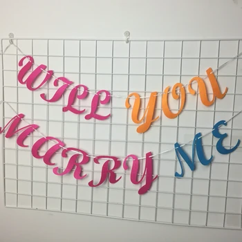 Partywakaka Wedding Party Will you marry me Colorful letters banner felt Non woven engagement Decoration 
Partywakaka Wedding Party Will you marry me Colorful letters banner felt Non woven engagement Decoration