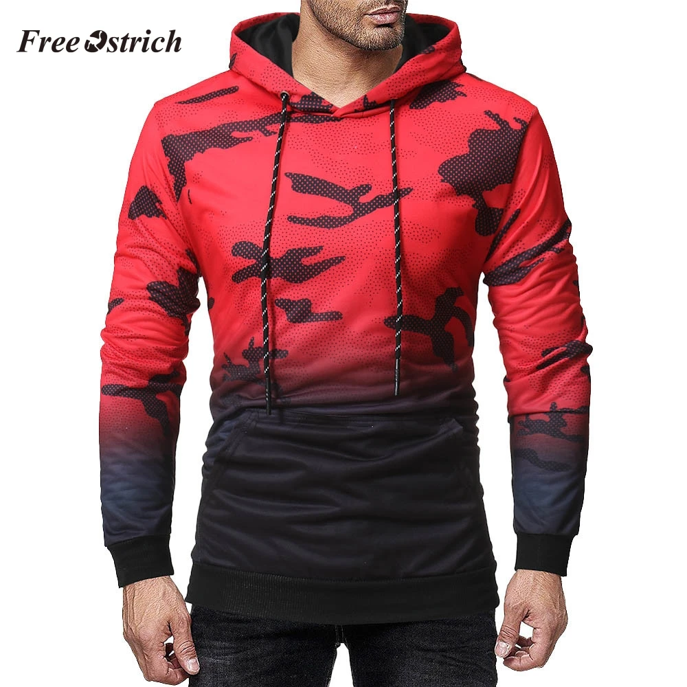 Free Ostrich Men's Camouflage Long Sleeve Hooded Sweatshirt Gradient Ramp Pullovers Comfortable Fabric Print Outwear Tops
Free Ostrich Men's Camouflage Long Sleeve Hooded Sweatshirt Gradient Ramp Pullovers Comfortable Fabric Print Outwear Tops
