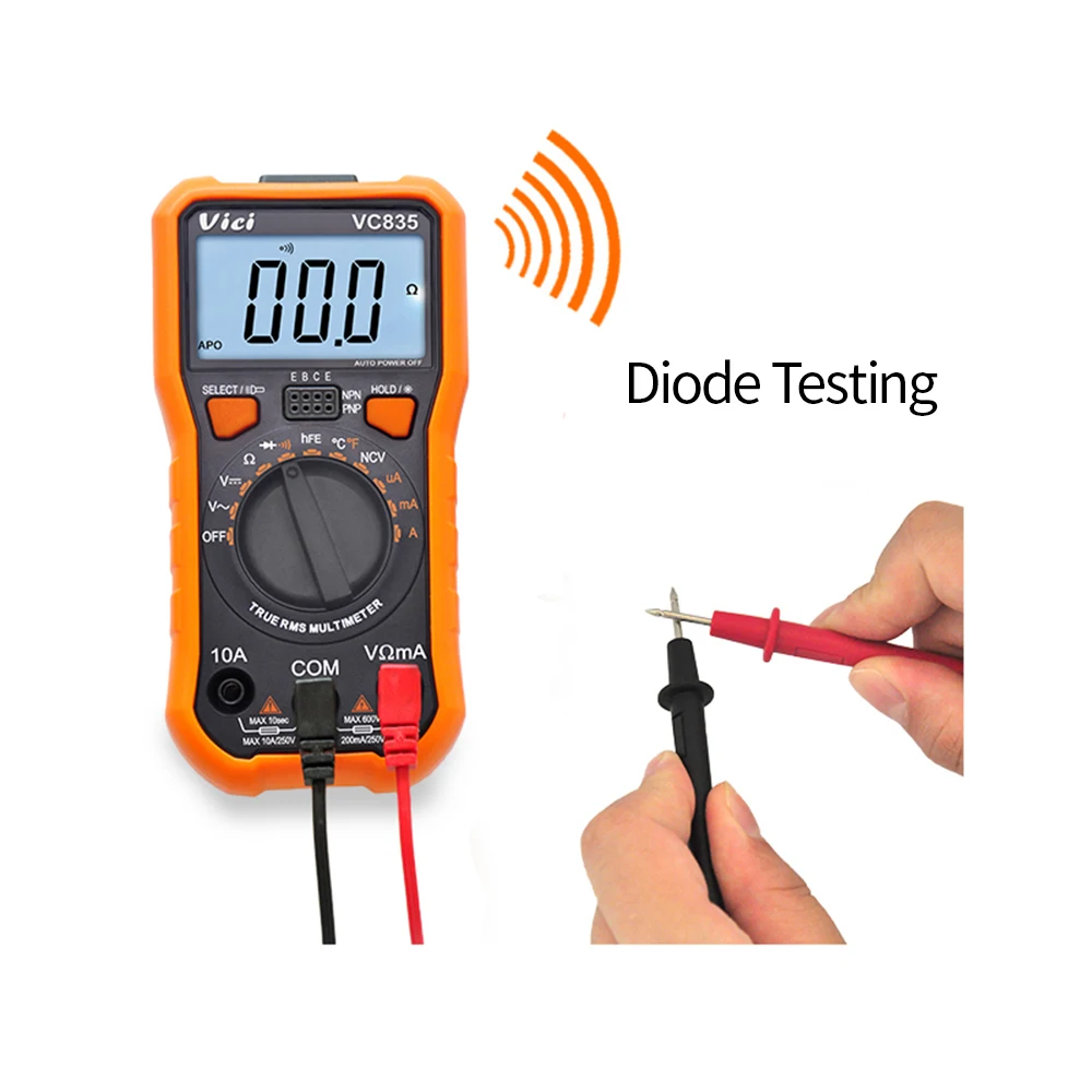 Digital NCV True RMS Multimeter Vici Mini LCD DC/AC Voltage Current Meter Temperature Resistance Diode Multi-functional Tester
Digital NCV True RMS Multimeter Vici Mini LCD DC/AC Voltage Current Meter Temperature Resistance Diode Multi-functional Tester