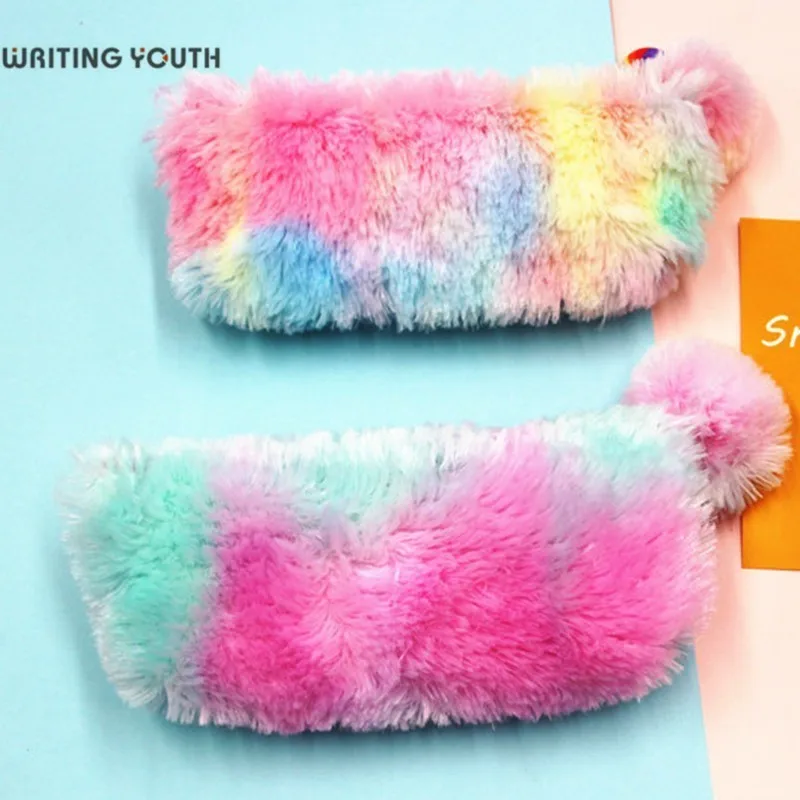 Cute Rainbow Plush Pencil Case Laser Pencilcase Student Simple Pen Bag Box Offic School Supplies For Girls Stationery Tools Gift
Cute Rainbow Plush Pencil Case Laser Pencilcase Student Simple Pen Bag Box Offic School Supplies For Girls Stationery Tools Gift
