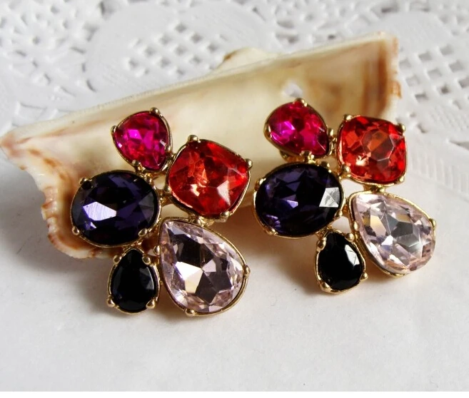 Promotion Luxurious 2Color European Women Austria Crystal Flower Stud Earrings E2580
Promotion Luxurious 2Color European Women Austria Crystal Flower Stud Earrings E2580