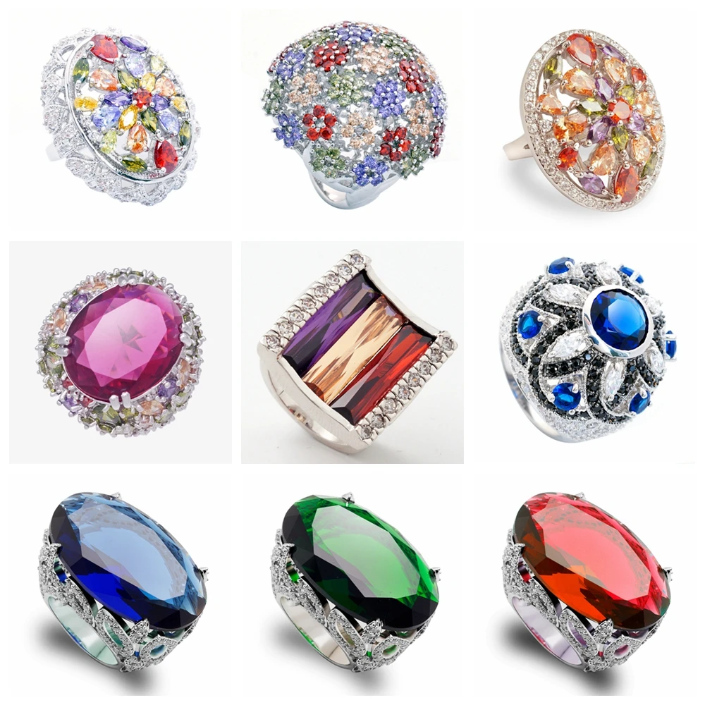 Yunkingdom 44 Style Fine Rings for Women Party Fashion Big Ring Wedding Engagement Jewelry
Yunkingdom 44 Style Fine Rings for Women Party Fashion Big Ring Wedding Engagement Jewelry