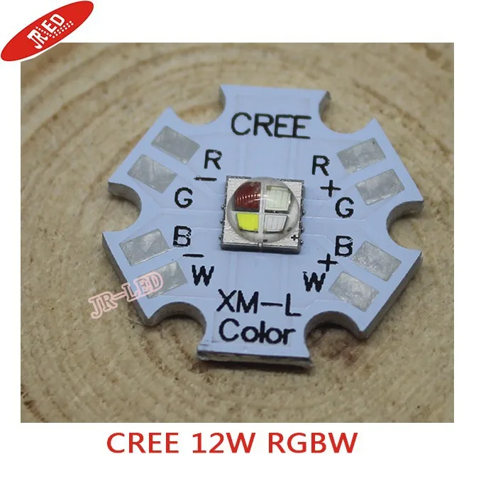 

FREEshipping Cree XLamp XM-L RGBW RGB White Color 12w LED Emitter 4-Chip 20mm Star PCB Board