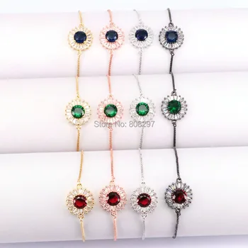 10Pcs Fashion Jewelry Multicolor Micro Pave CZ Crystal Round Connector Beads with Metal Adjustable Chain Bracelets
10Pcs Fashion Jewelry Multicolor Micro Pave CZ Crystal Round Connector Beads with Metal Adjustable Chain Bracelets