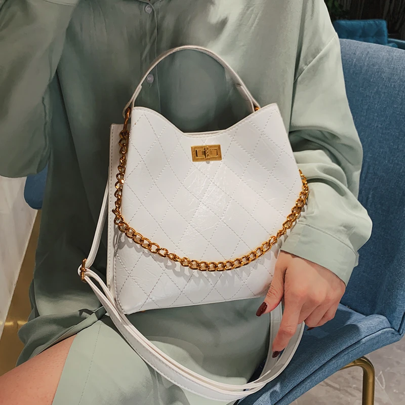Luxury Ladies Bucket bag 2019 Fashion New High Quality PU Leather Women's Designer Handbag Chain Tote Shoulder Messenger Bags
Luxury Ladies Bucket bag 2019 Fashion New High Quality PU Leather Women's Designer Handbag Chain Tote Shoulder Messenger Bags