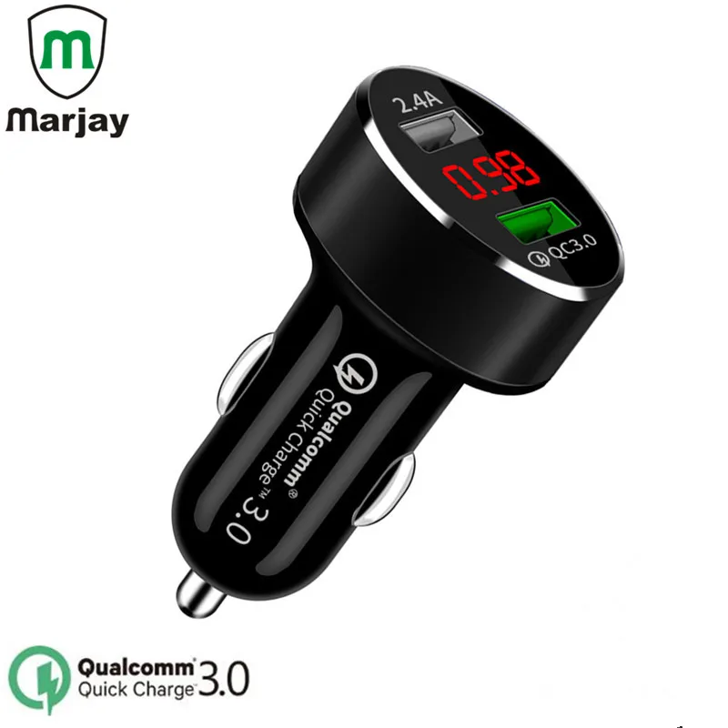 Universal Dual USB Car Charger Quick Charge 3.0 3.1A(Max) Aluminum Digital LED Voltage Display Auto Fast Charging For Smartphone
Universal Dual USB Car Charger Quick Charge 3.0 3.1A(Max) Aluminum Digital LED Voltage Display Auto Fast Charging For Smartphone