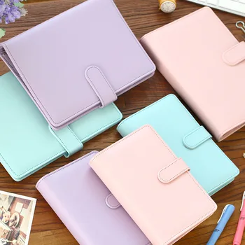 A5A6 notebook cover Macarons color PU material loose leaf notebook notebook leather loose hand.
A5A6 notebook cover Macarons color PU material loose leaf notebook notebook leather loose hand.