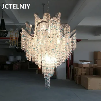 Modern luxury crystal chain chandelier living room decoration LED lamp duplex building project hotel club designer lighting
Modern luxury crystal chain chandelier living room decoration LED lamp duplex building project hotel club designer lighting