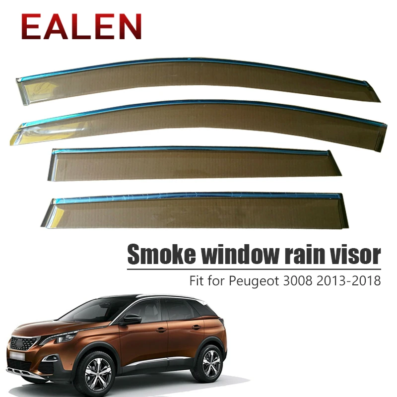 EALEN For Peugeot 3008 2013 2014 2015 2016 2017 2018 Vent Sun Deflectors Guard Accessories 4Pcs/1Set Smoke Window Rain Visor
EALEN For Peugeot 3008 2013 2014 2015 2016 2017 2018 Vent Sun Deflectors Guard Accessories 4Pcs/1Set Smoke Window Rain Visor