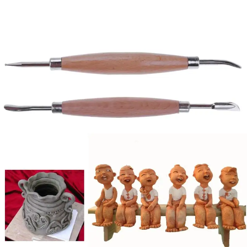 2pcs 4 head Wooden Sculpture Tools Pottery Shapers Carvers Clay Kit for sculpture, clay, DIY carving arts Drop shipping
2pcs 4 head Wooden Sculpture Tools Pottery Shapers Carvers Clay Kit for sculpture, clay, DIY carving arts Drop shipping