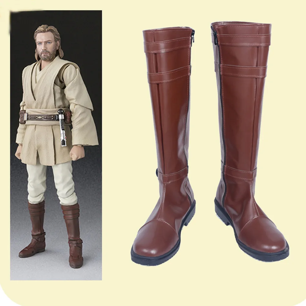 Star Wars Jedi Obi-Wan Cosplay Shoes Boots Superhero Halloween Carnival Party Costume Accessories For Men
Star Wars Jedi Obi-Wan Cosplay Shoes Boots Superhero Halloween Carnival Party Costume Accessories For Men