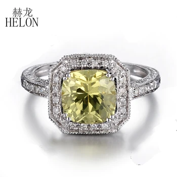 HELON SOLID 10K WHITE GOLD PAVE NATURAL DIAMONDS 3.13ct LEMON CRYSTAL RING 8X8MM CUSHION SHAPE ENGAGEMENT WEDDING FINE RING
HELON SOLID 10K WHITE GOLD PAVE NATURAL DIAMONDS 3.13ct LEMON CRYSTAL RING 8X8MM CUSHION SHAPE ENGAGEMENT WEDDING FINE RING