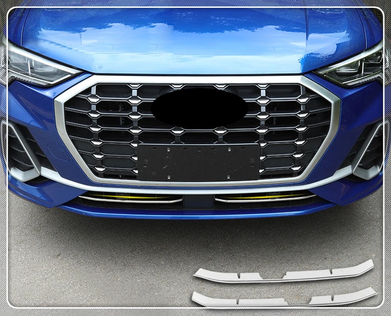 For Audi Q3 S line 2019 2020 Car Styling Front Grille Bottom Molding Strips Cover Trim 2pcs Stainless Steel Auto Accessories
For Audi Q3 S line 2019 2020 Car Styling Front Grille Bottom Molding Strips Cover Trim 2pcs Stainless Steel Auto Accessories