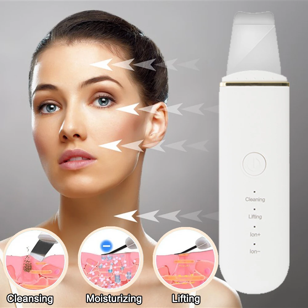 Ultrasonic Skin Scrubber Face Blackhead Dirt Remove Sonic Deep Face Cleansing Exfoliator Facial Lifting Whitening Machine
Ultrasonic Skin Scrubber Face Blackhead Dirt Remove Sonic Deep Face Cleansing Exfoliator Facial Lifting Whitening Machine