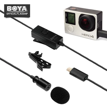 BY-GM10 Wired Lapel Clip-on Omnidirectional Condenser Mic Interviews Audio Lavalier Microphone for GoPro HD Hero 4 3+ 3 Camera
BY-GM10 Wired Lapel Clip-on Omnidirectional Condenser Mic Interviews Audio Lavalier Microphone for GoPro HD Hero 4 3+ 3 Camera