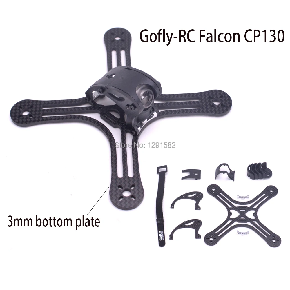 Gofly-RC Falcon CP130 130 130mm Mini FPV Racing Frame Kit with 3mm Carbon Fiber Bottom Plate for RC Drone Quadcopter Spare Part
Gofly-RC Falcon CP130 130 130mm Mini FPV Racing Frame Kit with 3mm Carbon Fiber Bottom Plate for RC Drone Quadcopter Spare Part