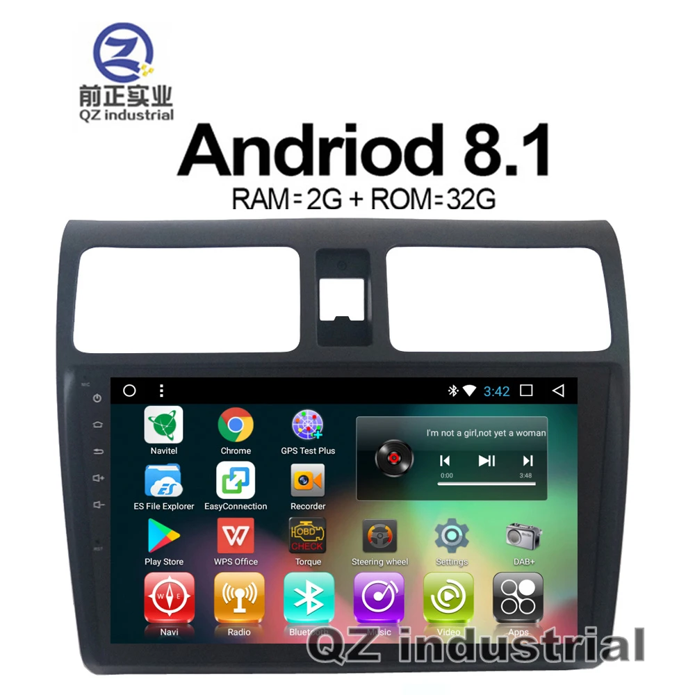 QZ industrial HD 10.1inch Android 8.1 T3 for Suzuki 2005-2016 Swift Car DVD player with 3G 4G WIFI GPS Radio BT Navi Stereo Map
QZ industrial HD 10.1inch Android 8.1 T3 for Suzuki 2005-2016 Swift Car DVD player with 3G 4G WIFI GPS Radio BT Navi Stereo Map