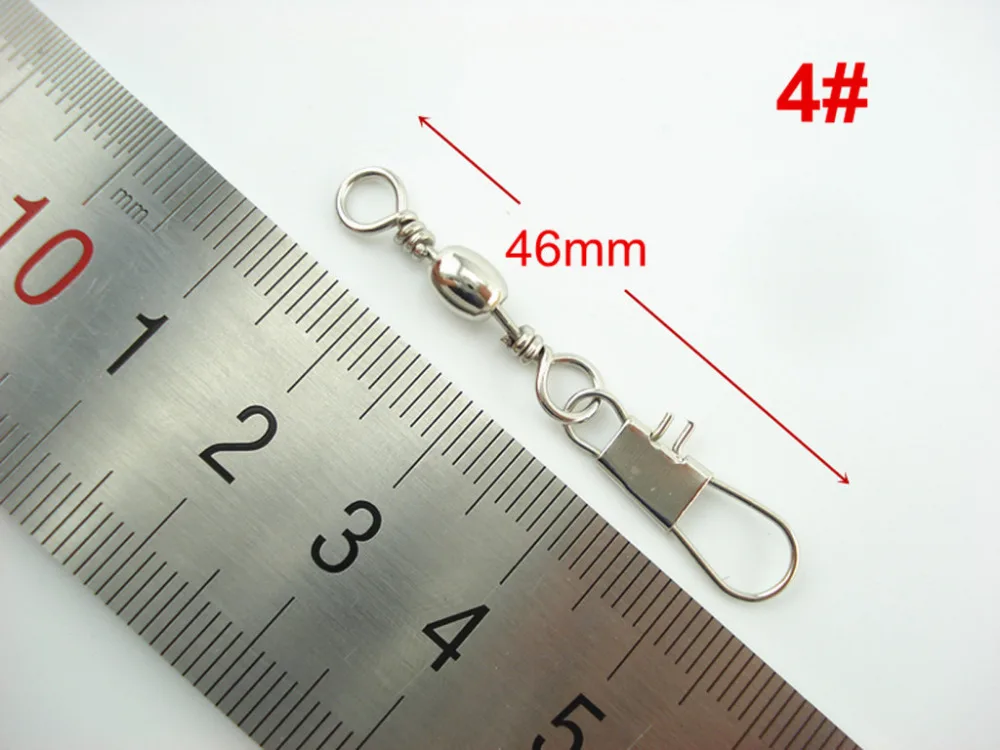 100Pcs*4# Fishing Brass Barrel Swivel With Interlock Snap Fishing Hook Snap Lure Connector Fishing Lures Ball Bearing
100Pcs*4# Fishing Brass Barrel Swivel With Interlock Snap Fishing Hook Snap Lure Connector Fishing Lures Ball Bearing
