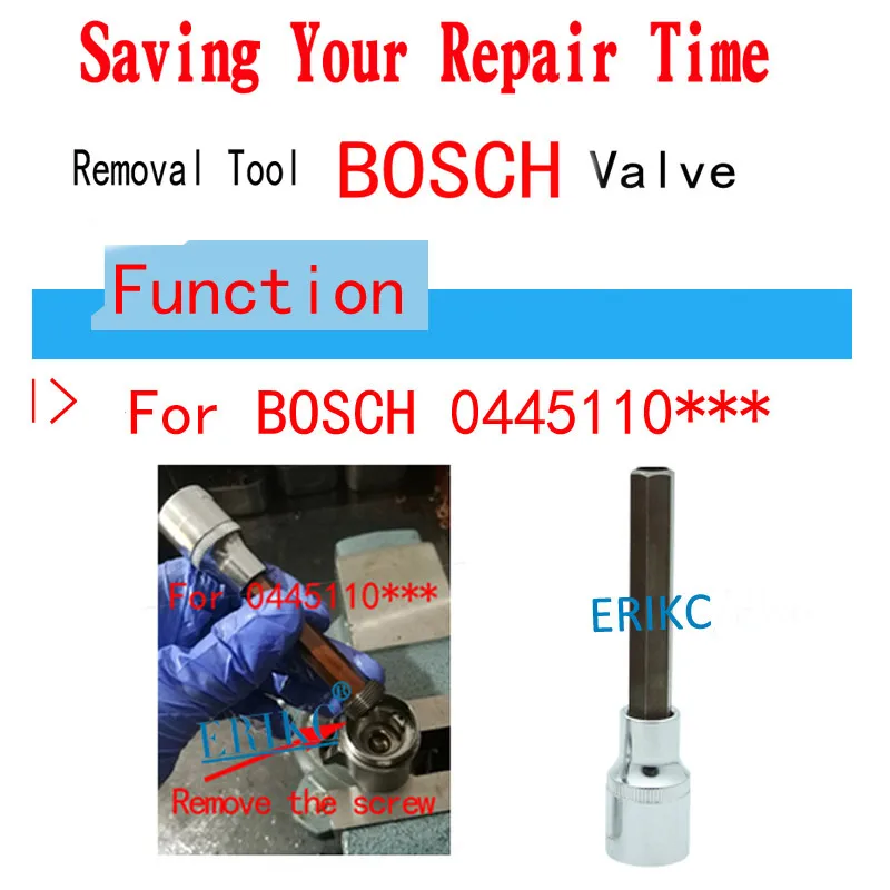 Injector Valve Assy Parts Inner Hexagon Spanner Disassembly Dismounting Repair Kit (2)