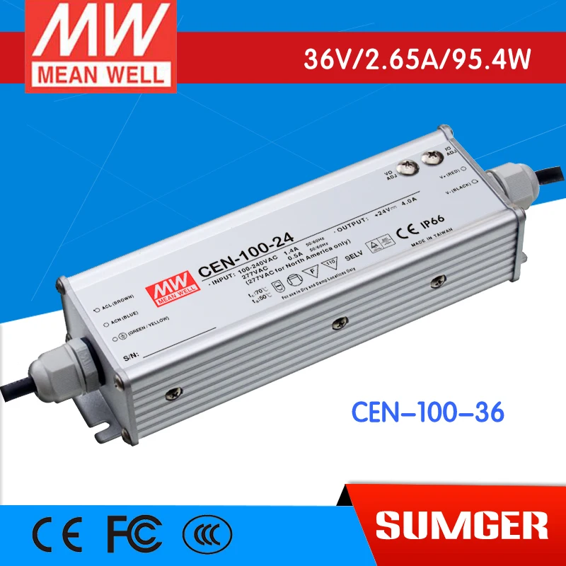 Сделка означает хорошо оригинальный cen-100-36 36 В 2.65a Meanwell cen-100 95.4 Вт один Выход LED