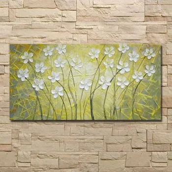 No frame 100% Handmade Abstract Yellow white flowers Oil Painting on Canvas Pictures wall image picture room Home Decor
No frame 100% Handmade Abstract Yellow white flowers Oil Painting on Canvas Pictures wall image picture room Home Decor