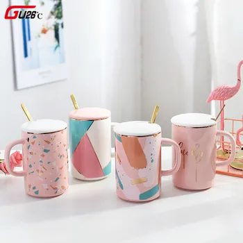 Creative Ceramic Coffee Milk Mug With Spoon and Cover Special Pink Cup Mug Home Office Fancy Gift for Tea Drinker
Creative Ceramic Coffee Milk Mug With Spoon and Cover Special Pink Cup Mug Home Office Fancy Gift for Tea Drinker