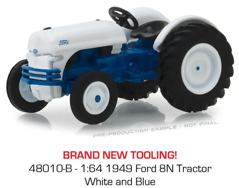 Green Light 1:64 1949 Ford 8N Tractor in White and Blue boutique alloy car toys for children kids toys Model original box
Green Light 1:64 1949 Ford 8N Tractor in White and Blue boutique alloy car toys for children kids toys Model original box