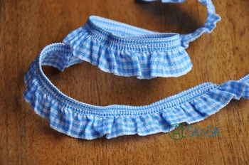 50 meter/lot 2cm width Korean lace trim high quality cotton cloth blue or black plaid lace ribbons for DIY clothes accessory
50 meter/lot 2cm width Korean lace trim high quality cotton cloth blue or black plaid lace ribbons for DIY clothes accessory