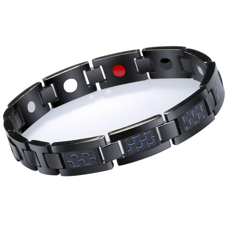 Healing Magnetic Bangles Balance Health Bracelets with Carbon Fiber Blue Titanium Bracelets Special Design for Male Jewelry 2019
Healing Magnetic Bangles Balance Health Bracelets with Carbon Fiber Blue Titanium Bracelets Special Design for Male Jewelry 2019