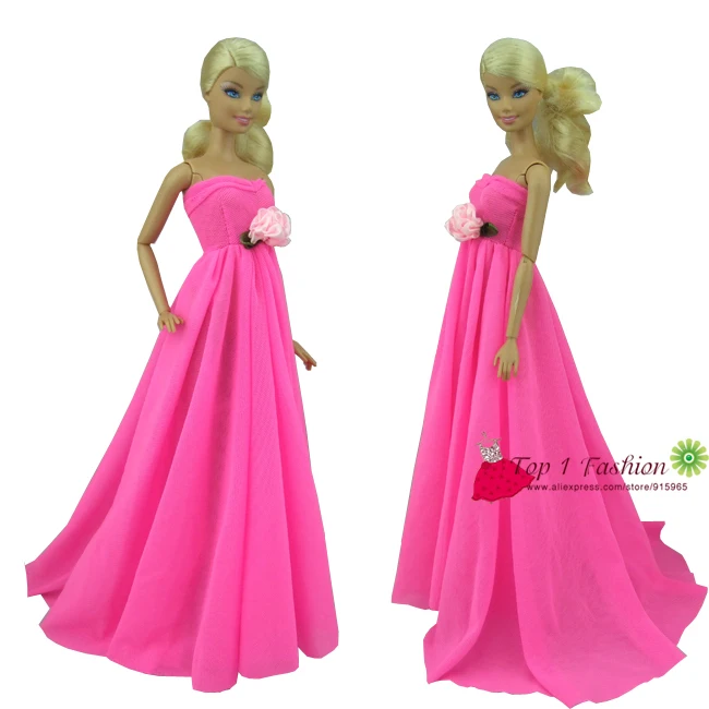 Free Shipping Rose Pink Elegance Grenadine Evening Party Wedding Dress For Barbie Doll
Free Shipping Rose Pink Elegance Grenadine Evening Party Wedding Dress For Barbie Doll