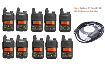 10pcs PPT BF-T1+CD with Programming cable Portable radio MINI Walkie Talkie Dual Ham radio communicador two way radio baofeng T1
10pcs PPT BF-T1+CD with Programming cable Portable radio MINI Walkie Talkie Dual Ham radio communicador two way radio baofeng T1