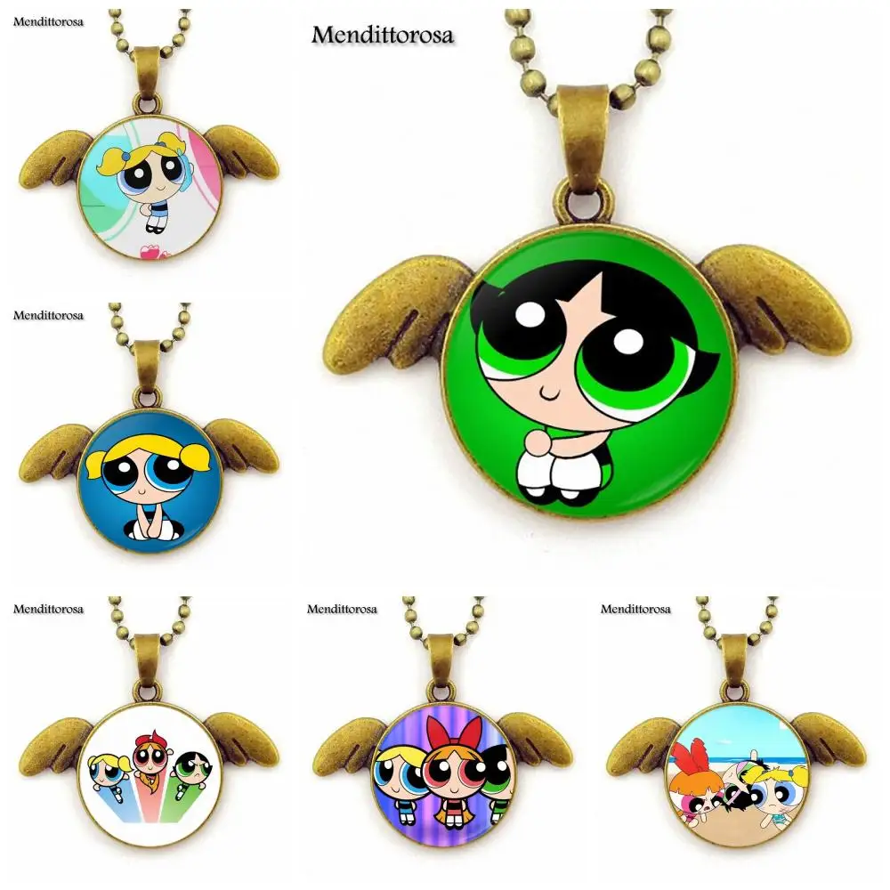 For Women Girls The Powerpuff Girls Powerpuff Girls Series Brand Necklace Bronze Angel Wings Pendant Glass Necklace
For Women Girls The Powerpuff Girls Powerpuff Girls Series Brand Necklace Bronze Angel Wings Pendant Glass Necklace