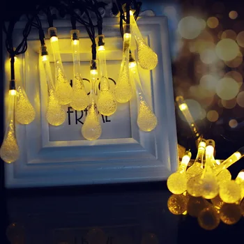 30 LEDs Solar String Light Water Drop String Lights String Fairy Light Outdoor Garden Christmas Party Decoration Solar Lights
30 LEDs Solar String Light Water Drop String Lights String Fairy Light Outdoor Garden Christmas Party Decoration Solar Lights