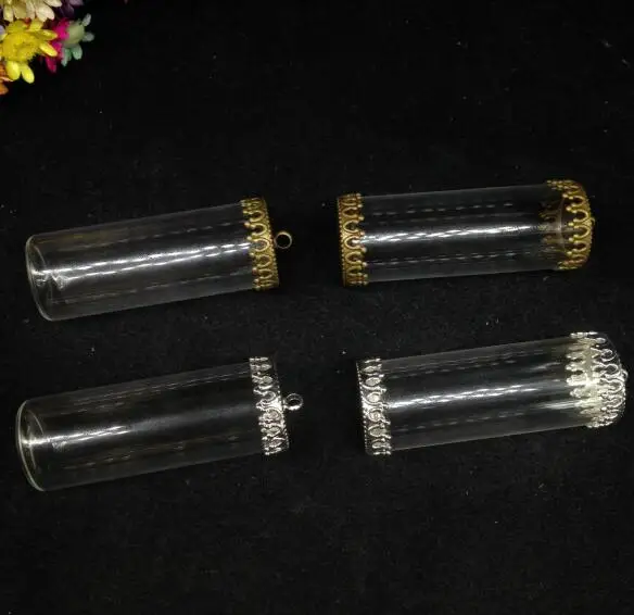 50pcs 40*15mm one side open glass tube jar findings crown tray glass vail pendant fashion DIY glass bottle necklace accessory
50pcs 40*15mm one side open glass tube jar findings crown tray glass vail pendant fashion DIY glass bottle necklace accessory