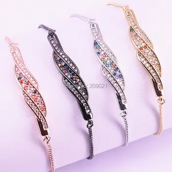 10Pcs Jewelry Popular Micro Pave rainbow cz Bracelets Women Adjustable chain Macrame bracelet
10Pcs Jewelry Popular Micro Pave rainbow cz Bracelets Women Adjustable chain Macrame bracelet
