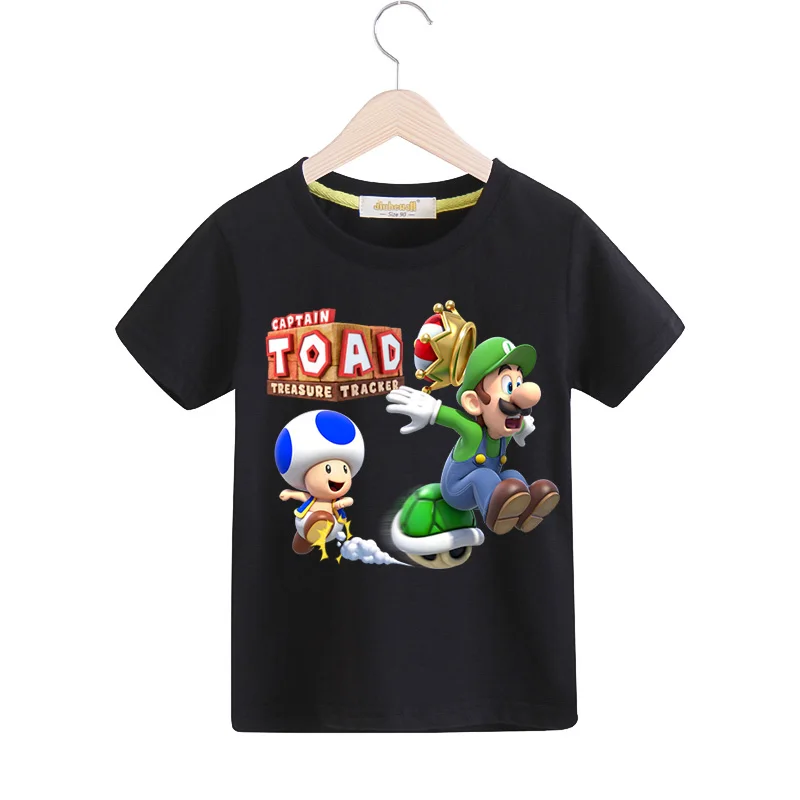 Child Summer Clothes T-shirts Kids Cartoon Mario Print Tshirts Boys Short Sleeve Casual Tee Top Girl Clothing T Shirts TX154 (1)