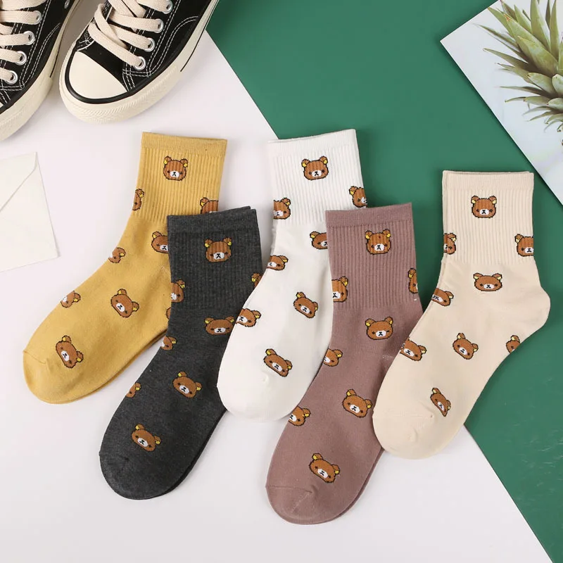 New Product Autumn/Winter Harajuku Lovely Cartoon College Style Socks Women Happy Kawaii Bear Personality Tide Calcetines
New Product Autumn/Winter Harajuku Lovely Cartoon College Style Socks Women Happy Kawaii Bear Personality Tide Calcetines