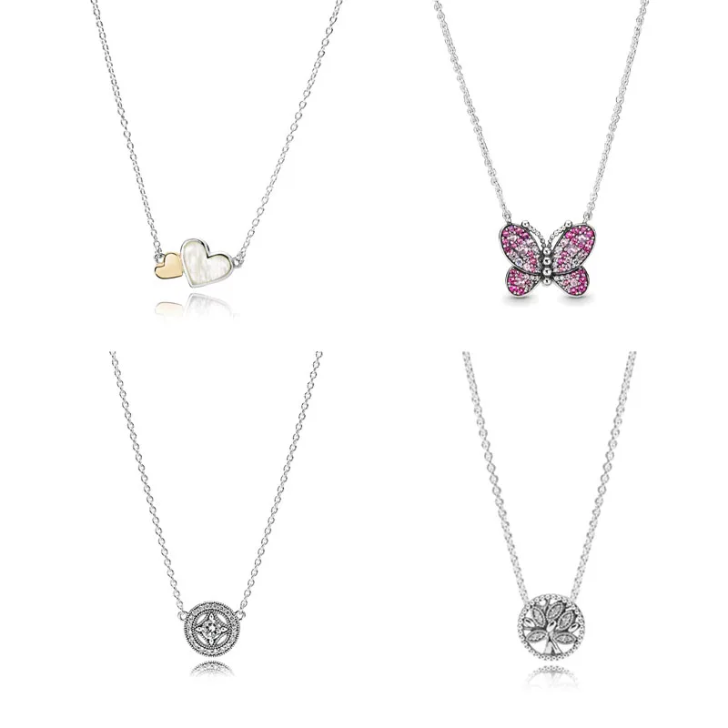 2019 Spring New Fashion 925 Sterling Silver Original Heart Tree Butterfly Collier Branded Necklace For Women DIY Jewelry Gift
2019 Spring New Fashion 925 Sterling Silver Original Heart Tree Butterfly Collier Branded Necklace For Women DIY Jewelry Gift