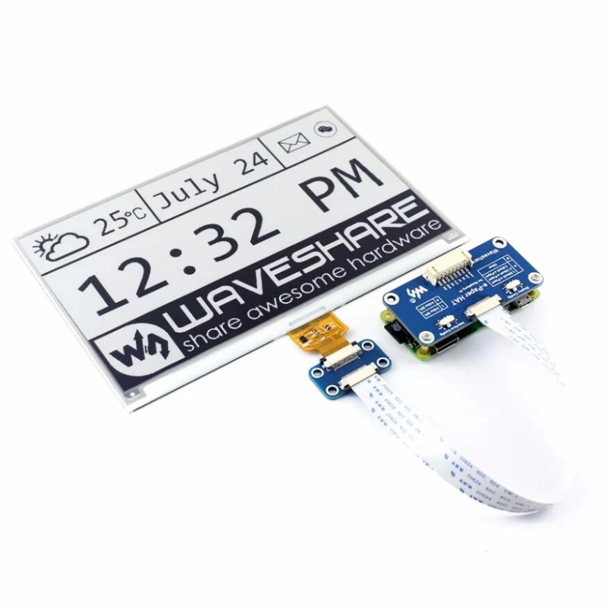 ShenzhenMaker Store 640x384,7.5inch E-Ink display HAT for Raspberry Pi Black White,SPI interface,No Backlight
ShenzhenMaker Store 640x384,7.5inch E-Ink display HAT for Raspberry Pi Black White,SPI interface,No Backlight