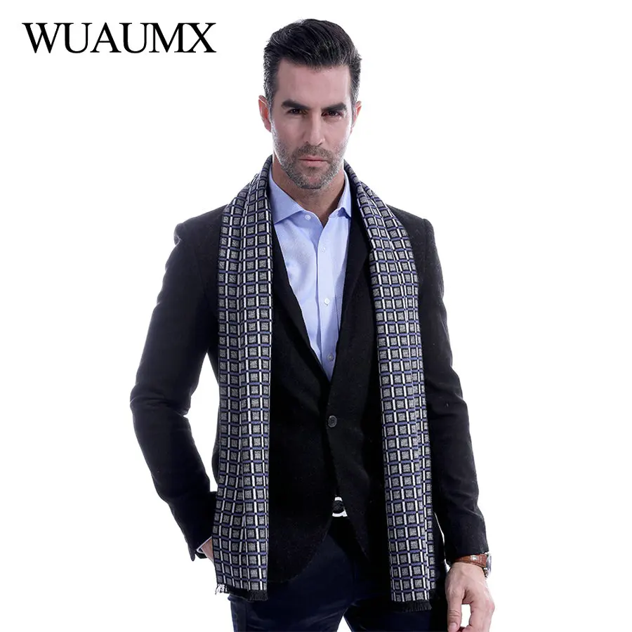 Wuaumx Winter Scarf Men Casual Plaid Scarves Male Imitation Cashmere Warm Soft Scarf Shawls Neckerchief Muffler Dad Gift foulard
Wuaumx Winter Scarf Men Casual Plaid Scarves Male Imitation Cashmere Warm Soft Scarf Shawls Neckerchief Muffler Dad Gift foulard