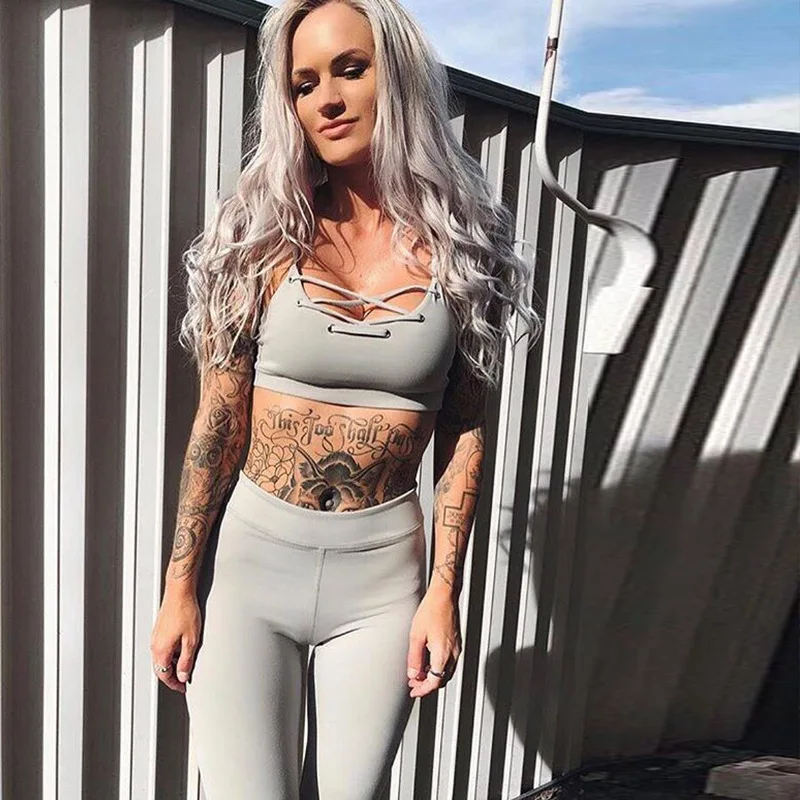 Women's Sexy Cross Strap Bra And High Waist Leggings Two Piece Fitness Clothes Workout Sportswear Ladies Army Green Sets
Women's Sexy Cross Strap Bra And High Waist Leggings Two Piece Fitness Clothes Workout Sportswear Ladies Army Green Sets