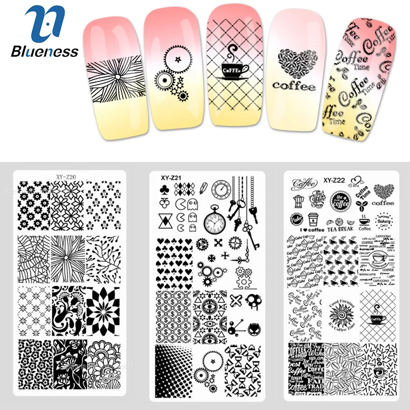 Blueness 1Pcs Manicure Image Template Stencils Stripe Flowers Symbol Pattern Stainless Steel Nail Art Stamping Plate Nails Tools
Blueness 1Pcs Manicure Image Template Stencils Stripe Flowers Symbol Pattern Stainless Steel Nail Art Stamping Plate Nails Tools