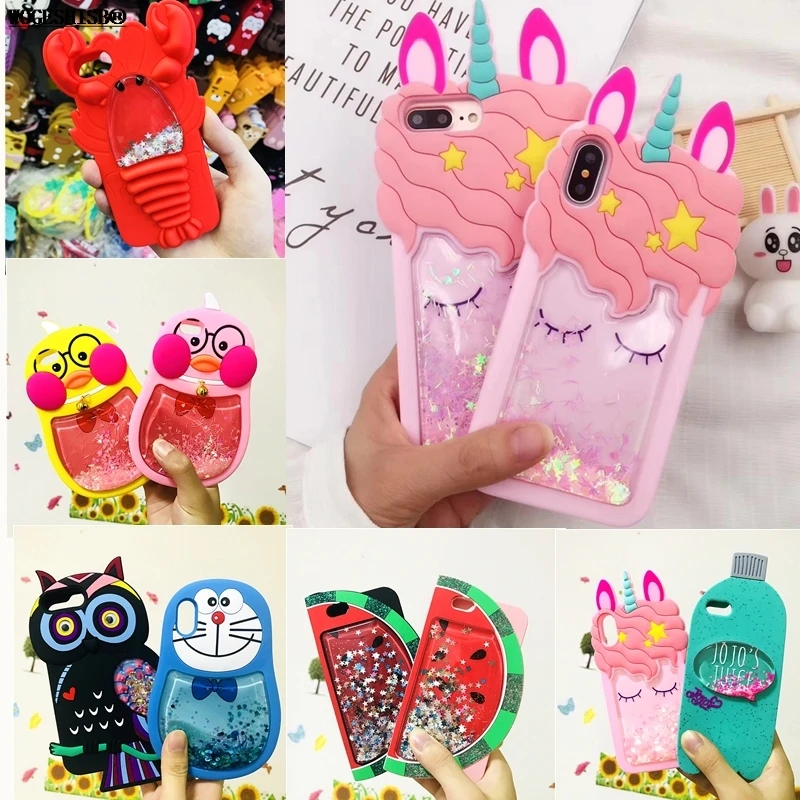 Liquid Glitter Case for iPhone X Cases Cartoon Unicorn Fruit Perfume Bottle Soft Silicone Cover for iPhone SE 5 5S 6 6S 7 8 Plus
Liquid Glitter Case for iPhone X Cases Cartoon Unicorn Fruit Perfume Bottle Soft Silicone Cover for iPhone SE 5 5S 6 6S 7 8 Plus